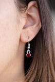 All American, All The Time - Red Necklace - Paparazzi Accessories Necklace Bedazzle Me Pretty Mobile Fashion Boutique