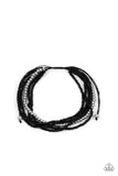 All Beaded Up - Black Bracelet - Paparazzi Accessories Bracelet Bedazzle Me Pretty Mobile Fashion Boutique