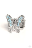 All Good WINGS - Blue Ring - Paparazzi Accessories Ring Bedazzle Me Pretty Mobile Fashion Boutique