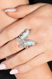All Good WINGS - Blue Ring - Paparazzi Accessories Ring Bedazzle Me Pretty Mobile Fashion Boutique