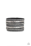 All Hustle and Hairspray - Black Bracelet - Paparazzi Accessories Bracelet Bedazzle Me Pretty Mobile Fashion Boutique