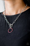 All In Favor - Red Necklace - Paparazzi Accessories Necklace Bedazzle Me Pretty Mobile Fashion Boutique