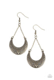 All in the PASTURE - Brass Earrings - Paparazzi Accessories Earrings Bedazzle Me Pretty Mobile Fashion Boutique