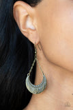 All in the PASTURE - Brass Earrings - Paparazzi Accessories Earrings Bedazzle Me Pretty Mobile Fashion Boutique