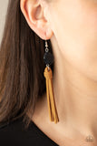 All-Natural Allure - Black Earrings - Paparazzi Accessories Earrings Bedazzle Me Pretty Mobile Fashion Boutique