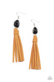 All-Natural Allure - Black Earrings - Paparazzi Accessories Earrings Bedazzle Me Pretty Mobile Fashion Boutique