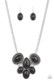 All-Natural Nostalgia - Black Necklace - Paparazzi Accessories Necklace Bedazzle Me Pretty Mobile Fashion Boutique