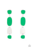 All Out Allure - Green Post Earrings - Paparazzi Accessories Post Earrings Bedazzle Me Pretty Mobile Fashion Boutique