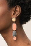 All Out Allure - Orange Post Earrings - Paparazzi Accessories Post Earrings Bedazzle Me Pretty Mobile Fashion Boutique