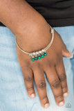 All Roads Lead To ROAM - Green Bracelet - Paparazzi Accessories Bracelet Bedazzle Me Pretty Mobile Fashion Boutique