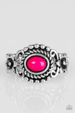 All Summer Long - Pink Ring - Paparazzi Accessories Ring Bedazzle Me Pretty Mobile Fashion Boutique