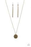 All Things Are Possible - Brass Necklace - Paparazzi Accessories Necklace Bedazzle Me Pretty Mobile Fashion Boutique