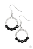 All Time GLOW - Black Earrings - Paparazzi Accessories Earrings Bedazzle Me Pretty Mobile Fashion Boutique