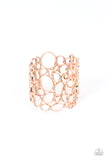 All Turned Around - Copper Bracelet - Paparazzi Accessories Bracelet Bedazzle Me Pretty Mobile Fashion Boutique