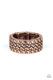 All Wheel Drive - Copper Ring - Paparazzi Accessories Ring Bedazzle Me Pretty Mobile Fashion Boutique