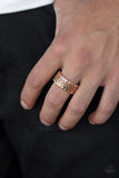 All Wheel Drive - Copper Ring - Paparazzi Accessories Ring Bedazzle Me Pretty Mobile Fashion Boutique