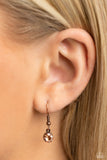 Alluring Andante - Copper Necklace - Paparazzi Accessories Necklace Bedazzle Me Pretty Mobile Fashion Boutique