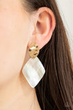 Alluringly Lustrous - Gold Post Earrings - Paparazzi Accessories Post Earrings Bedazzle Me Pretty Mobile Fashion Boutique