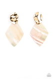 Alluringly Lustrous - Gold Post Earrings - Paparazzi Accessories Post Earrings Bedazzle Me Pretty Mobile Fashion Boutique