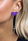 Altered Affection - Purple Post Earrings - Paparazzi Accessories Post Earrings Bedazzle Me Pretty Mobile Fashion Boutique