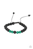 Alternative Rock - Green Bracelet - Paparazzi Accessories Bracelet Bedazzle Me Pretty Mobile Fashion Boutique