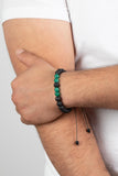 Alternative Rock - Green Bracelet - Paparazzi Accessories Bracelet Bedazzle Me Pretty Mobile Fashion Boutique