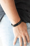 Always An Adventure - Black Bracelet - Paparazzi Accessories Bracelet Bedazzle Me Pretty Mobile Fashion Boutique