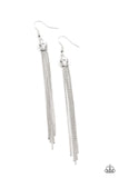 Always In Motion - White Earrings - Paparazzi Accessories Earrings Bedazzle Me Pretty Mobile Fashion Boutique