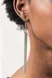 Always In Motion - White Earrings - Paparazzi Accessories Earrings Bedazzle Me Pretty Mobile Fashion Boutique