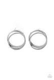 Always In The Loop - Black Post Earrings - Paparazzi Accessories Post Earrings Bedazzle Me Pretty Mobile Fashion Boutique