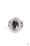 Always OVAL-achieving - Silver Ring - Paparazzi Accessories Ring Bedazzle Me Pretty Mobile Fashion Boutique