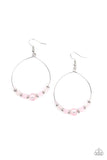 Ambient Afterglow - Pink Earrings - Paparazzi Accessories Earrings Bedazzle Me Pretty Mobile Fashion Boutique
