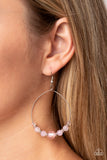 Ambient Afterglow - Pink Earrings - Paparazzi Accessories Earrings Bedazzle Me Pretty Mobile Fashion Boutique
