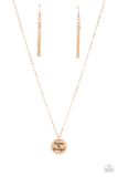 America The Beautiful - Gold Necklace - Paparazzi Accessories Necklace Bedazzle Me Pretty Mobile Fashion Boutique