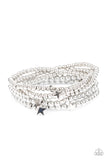 American All-Star - Silver Bracelet - Paparazzi Accessories Bracelet Bedazzle Me Pretty Mobile Fashion Boutique