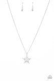 American Anthem - White Necklace - Paparazzi Accessories Necklace Bedazzle Me Pretty Mobile Fashion Boutique