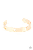 American Girl Glamour - Gold Bracelet - Paparazzi Accessories Bracelet Bedazzle Me Pretty Mobile Fashion Boutique