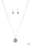 American Girl - Red Necklace - Paparazzi Accessories Necklace Bedazzle Me Pretty Mobile Fashion Boutique
