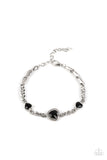Amor Actually - Black Bracelet - Paparazzi Accessories Bracelet Bedazzle Me Pretty Mobile Fashion Boutique