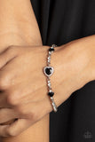 Amor Actually - Black Bracelet - Paparazzi Accessories Bracelet Bedazzle Me Pretty Mobile Fashion Boutique