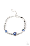 Amor Actually - Blue Bracelet - Paparazzi Accessories Bracelet Bedazzle Me Pretty Mobile Fashion Boutique