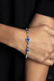 Amor Actually - Blue Bracelet - Paparazzi Accessories Bracelet Bedazzle Me Pretty Mobile Fashion Boutique