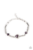 Amor Actually - Purple Bracelet - Paparazzi Accessories Bracelet Bedazzle Me Pretty Mobile Fashion Boutique