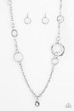 Amped Up Metallics - Silver Lanyard - Paparazzi Accessories Lanyard Bedazzle Me Pretty Mobile Fashion Boutique