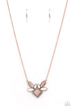 Amulet Avenue - Copper Necklace - Paparazzi Accessories Necklace Bedazzle Me Pretty Mobile Fashion Boutique