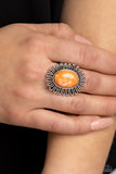 Anasazi Arbor - Orange Ring - Paparazzi Accessories Ring Bedazzle Me Pretty Mobile Fashion Boutique