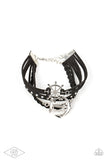 Anchors Away - Black Bracelet - Paparazzi Accessories Bracelet Bedazzle Me Pretty Mobile Fashion Boutique