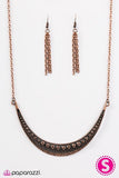 Anchors Aweigh - Copper Necklace - Paparazzi Accessories Necklace Bedazzle Me Pretty Mobile Fashion Boutique