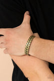 Ancient Archer - Brass Mens Bracelet - Paparazzi Accessories Mens Bracelet Bedazzle Me Pretty Mobile Fashion Boutique