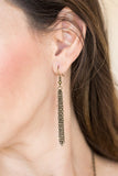 Ancient Arrow - Brass Necklace - Paparazzi Accessories Necklace Bedazzle Me Pretty Mobile Fashion Boutique